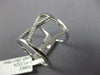 ESTATE LARGE .28CT DIAMOND 18KT WHITE GOLD 3D ROMAN NUMERAL XI FUN RING