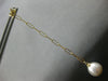 ESTATE LARGE AAA SOUTH SEA PEARL 14KT YELLOW GOLD 3D MULITI LINK LONG HANGING EARRINGS