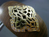 ESTATE .30CT DIAMOND 14K YELLOW GOLD HANDCRAFTED FILIGREE WOODEN BANGLE BRACELET