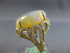LARGE 16.47CT DIAMOND & AAA AUSTRALIAN OPAL 14KT YELLOW GOLD FILIGREE FUN RING