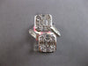 EXTRA LARGE 3.06CT DIAMOND 18KT WHITE GOLD ROUND & BAGUETTE DOUBLE SQUARE RING