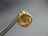 LARGE 1.90CT AAA AMETHYST 14KT YELLOW GOLD 3D CIRCULAR LOVE KNOT EARRINGS #27700