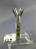 ESTATE .66CT DIAMOND 14KT 2 TONE GOLD ROUND SEMI MOUNT ENGAGEMENT RING #23795