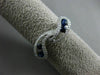 ESTATE .75CT DIAMOND & AAA SAPPHIRE 14KT WHITE GOLD 3D ETOILE LEAF INFINITY RING