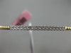 ESTATE .17CT DIAMOND 14K WHITE & YELLOW GOLD 3D CLASSIC FLEXIBLE BANGLE BRACELET