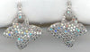 ESTATE .46CT DIAMOND 14KT WHITE GOLD 3D PAVE BUTTERFLY FUN HANGING EARRINGS