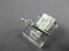 ESTATE NARROW .09CT DIAMOND 18KT WHITE GOLD SQUARE CLUSTER BEADED PAVE FUN RING