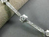 ANTIQUE WIDE 1.16CT DIAMOND 14KT WHITE GOLD MATTE FLOWER TENNIS BRACELET #18276