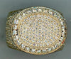 ESTATE EXTRA LARGE 4.87CT DIAMOND 14KT YELLOW GOLD 3D OVAL PAVE MENS RING