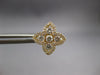 ESTATE LARGE .90CT DIAMOND 14K YELLOW GOLD 3D 4 LEAF CLOVER FLOWER STUD EARRINGS
