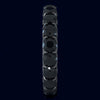 ESTATE 4.41CT BLACK DIAMOND 14KT BLACK GOLD 3D ETERNITY WEDDING ANNIVERSARY RING