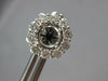LARGE 1.11CT DIAMOND 18KT WHITE GOLD 3D CLASSIC FLOWER SEMI MOUNT STUD EARRINGS