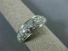 ESTATE WIDE 1.42CT DIAMOND 14K WHITE GOLD 3D PAVE SEMI ETERNITY ANNIVERSARY RING