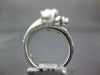 ESTATE EXTRA LARGE 1.03CT DIAMOND 18KT WHITE GOLD CLUSTER CRISS CROSS LEAF RING