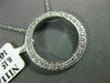 ESTATE .15CT DIAMOND 14K WHITE GOLD CLASSIC CIRCLE OF LIFE FLOATING LOVE PENDANT