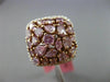 ESTATE 3.32CT WHITE & PINK DIAMOND 18KT WHITE & ROSE GOLD MULTI SHAPE HALO RING