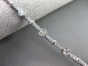ANTIQUE 1.55CT DIAMOND 14KT WHITE GOLD BEZEL LINK TENNIS BRACELET 7.25 INCH #116