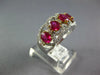 LARGE 2.82CT DIAMOND & AAA RUBY 18KT 2 TONE GOLD OVAL & ROUND ANNIVERSARY RING