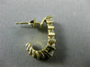 ESTATE 1CT ROUND DIAMOND 14K YELLOW GOLD 2 ROW CHANNEL UMBRELLA HANGING EARRINGS