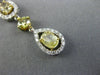 GIA 2.54CT MULTI CUT WHITE & FANCY YELLOW DIAMONDS 18K 2 TONE GOLD LOVE NECKLACE