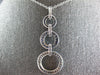 2.16CT DIAMOND & AAA SAPPHIRE 18KT WHITE GOLD GRADUATING CIRCLE OF LIFE PENDANT