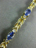 ESTATE 6.93CT DIAMOND & AAA TANZANITE 14KT YELLOW GOLD 3D CLASSIC BRACELET #2847