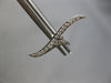 ESTATE .18CT DIAMOND 14KT WHITE GOLD 3D CLASSIC DOUBLE LEAF EAR CLIMBER EARRINGS