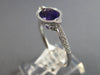 1.28CT DIAMOND & AAA AMETHYST 14KT WHITE GOLD 3D OVAL & ROUND FILIGREE LOVE RING