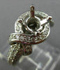 WIDE 1.03CT DIAMOND 14K WHITE GOLD 3D HALO PAVE SEMI MOUNT ENGAGEMENT RING #3058