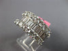 LARGE 4.29CT DIAMOND 18KT WHITE GOLD 3D ROUND & BAGUETTE 3 ROW ANNIVERSARY RING