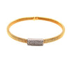 .40CT DIAMOND 18K 2 TONE GOLD 3D RECTANGULAR SNAKE FLEXIBLE CUFF BANGLE BRACELET