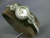 ANTIQUE CROTON .72CT OLD MINE DIAMOND 14KT WHITE GOLD 3D ART DECO WATCH #2208
