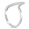 ESTATE LARGE .23CT DIAMOND 14KT WHITE GOLD 3D CLASSIC TRIANGULAR FUN RING