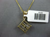 LARGE .85CT DIAMOND 14KT YELLOW GOLD PRINCESS INVISIBLE SQUARE FLOATING PENDANT