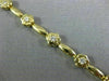 ANTIQUE .39CT ROUND DIAMOND 14K YELLOW GOLD CLASSIC DAISY FLOWER BRACELET #16266