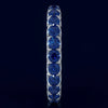 2.53CT AAA SAPPHIRE 14KT WHITE GOLD CLASSIC SHARED PRONG ETERNITY LOVE FUN RING