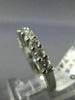 ESTATE .74CT DIAMOND 14KT WHITE GOLD SEMI ETERNITY WEDDING ANNIVERSARY RING 1211