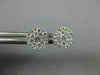 ESTATE .50CT DIAMOND 14KT WHITE GOLD 3D ROUND SOLITAIRE CLUSTER STUD EARRINGS