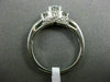 ESTATE .62CT DIAMOND 14K WHITE GOLD FILIGREE PAST PRESENT FUTURE ENGAGEMENT RING