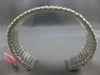 EXTRA LARGE 37.4CT DIAMOND 18KT WHITE GOLD MULTI ROW CUFF TENNIS BANGLE BRACELET