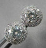 ANTIQUE 1.40CT 3D ROUND DIAMOND FILIGREE 14KT WHITE GOLD EARRINGS ONE OF A KIND!
