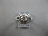 LARGE .54CT OLD MINE DIAMOND & AAA SAPPHIRE 18K WHITE GOLD ENGAGEMENT RING 27878