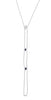 ESTATE 0.59CT DIAMOND & AAA LAPIS 14KT WHITE GOLD 3D CLUSTER LARIAT FUN NECKLACE