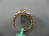 ESTATE LARGE .29CT DIAMOND 18K WHITE & ROSE GOLD HANDCRAFTED FILIGREE MATTE RING
