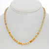 20CT DIAMOND & AAA MULTI COLOR SAPPHIRE 14KT WHITE GOLD ETERNITY TENNIS NECKLACE