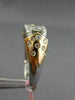ESTATE WIDE .57CT ROUND & PRINCESS DIAMOND 18K WHITE & ROSE GOLD ETOILE FUN RING