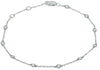 .20CT DIAMOND 14KT WHITE GOLD 3D CLASSIC ROUND BEZEL BY THE YARD LOVE BRACELET