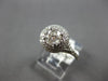 LARGE 1.14CT DIAMOND 14K WHITE GOLD 3D CLASSIC ROUND DOUBLE HALO ENGAGEMENT RING
