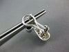LARGE 1.10CT DIAMOND & AAA SAPPHIRE 14K WHITE GOLD 3D X CLIP ON HANGING EARRINGS