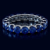 4.25CT AAA SAPPHIRE 14KT WHITE GOLD CLASSIC SHARED PRONG ETERNITY FUN LOVE RING